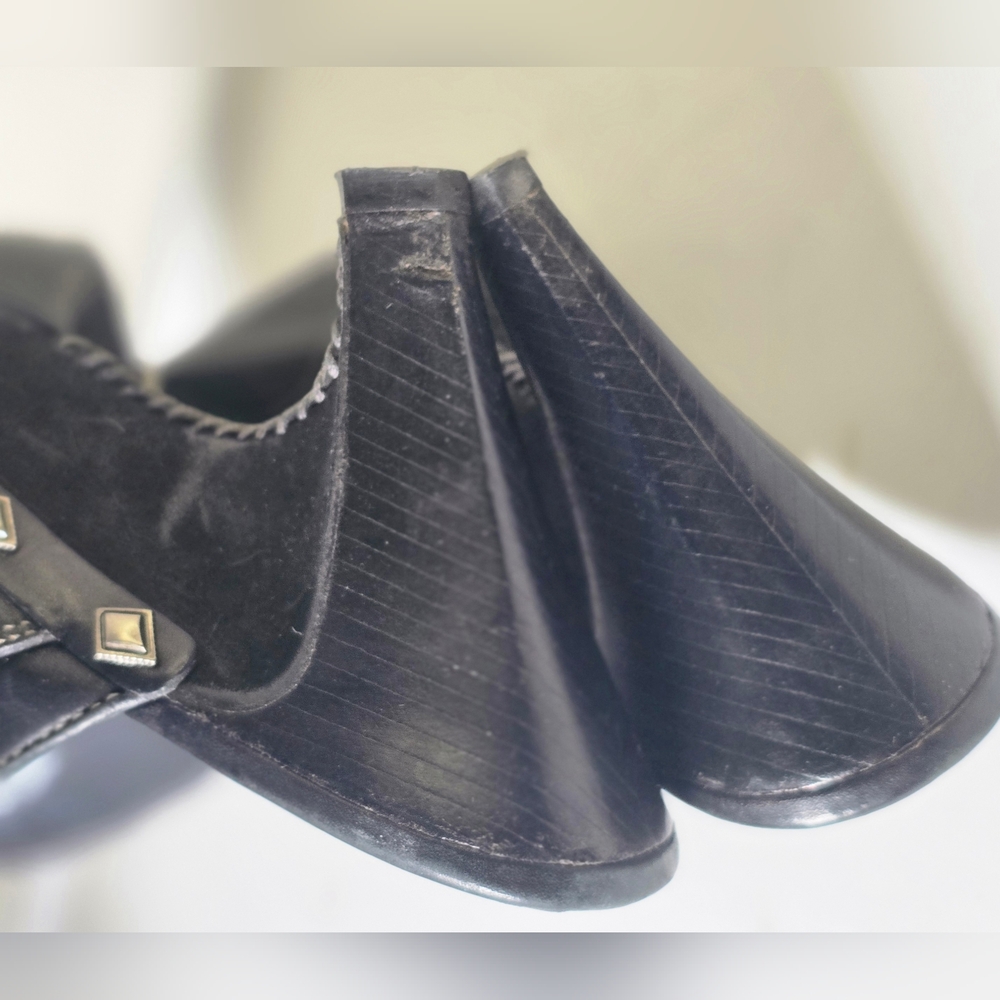 Cole Haan Black Leather Studded Mules 7 1/2 - Picture 10 of 12